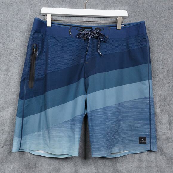 RIPCURL Mirage Surf Grip Board Shorts Swim Trunks Colorblock Blue Mens Sz 34 - Picture 1 of 8